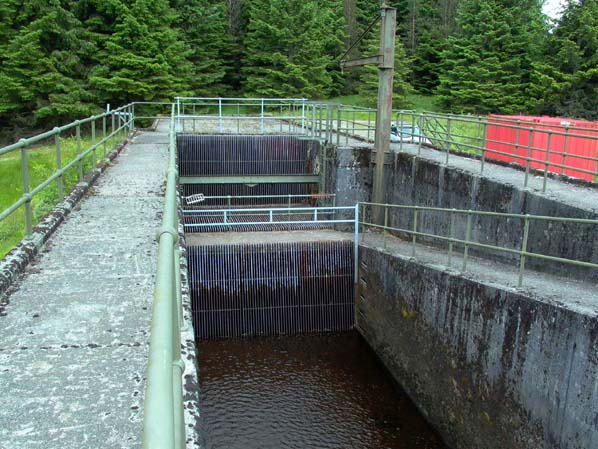 Nant power station - Surge pond, screens